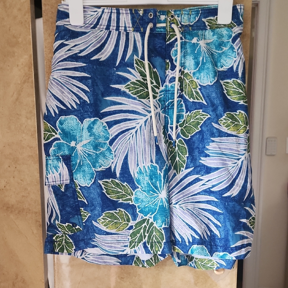SALE ! MENS -Tommy Bahama #RESORT WEAR -Blue and Green Tropical Board Shorts